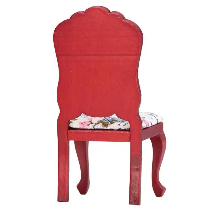 1:12 בית הבובות כיסא אלגנטי בית בובות מיניאטורי כיסא עץ עבור הבית עבור חובבים עבור מסיבת החג