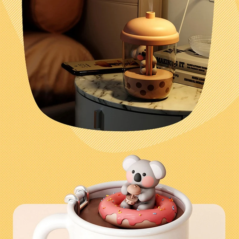 1 יח ' חדש קואלה חמוד חלב כוס תה לחות גבוהה ערפל משק קטן שולחן עבודה ניידת USB מיני בושם