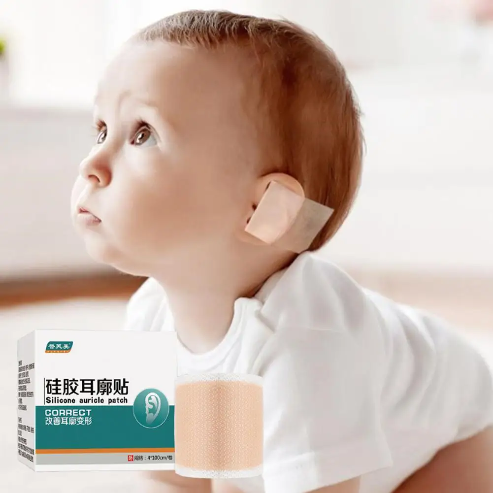 1Roll האוזן אסתטי תיקונים סיליקון הקלטת ילד תינוק תינוק תיקון אוזניים סיליקון רך הקלטת אישי בריאות האוזן אכפת לי