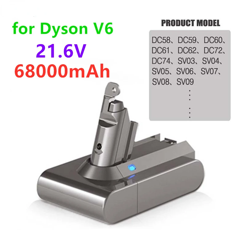 21.6 V V6 סוללת ליתיום עבור דייסון DC62 DC59 DC58 SV03 SV04 SV09 V6 חיה 