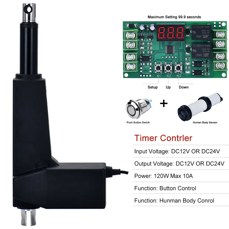 400mm שבץ ליניארי למפעיל RF Controller סוגר ערכת WIFI Remote Control DC12V 24V 40 מ 