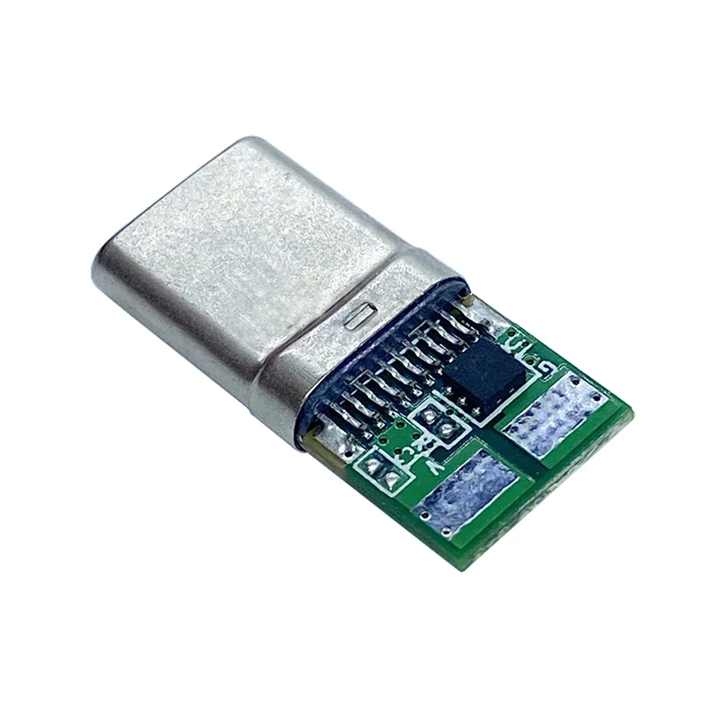 6pin IC לוח ה-USB 3.1 TYPE-C זכר מחבר הלחמה נתונים קו חלקים עבור מחשב נייד PD60W/100W 5A הנוכחי מתח גבוה כבל הטעינה