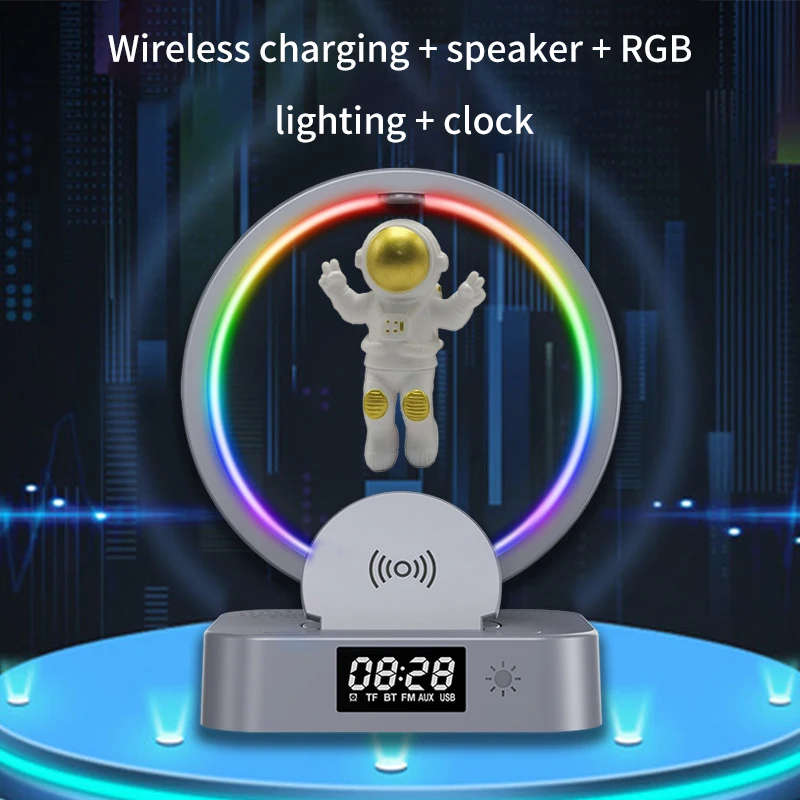 Bluetooth רמקול שעון אודיו RGB שעון דיגיטלי שעון של שולחן קישוט חדר השינה שעון דיגיטלי דיגיטלי