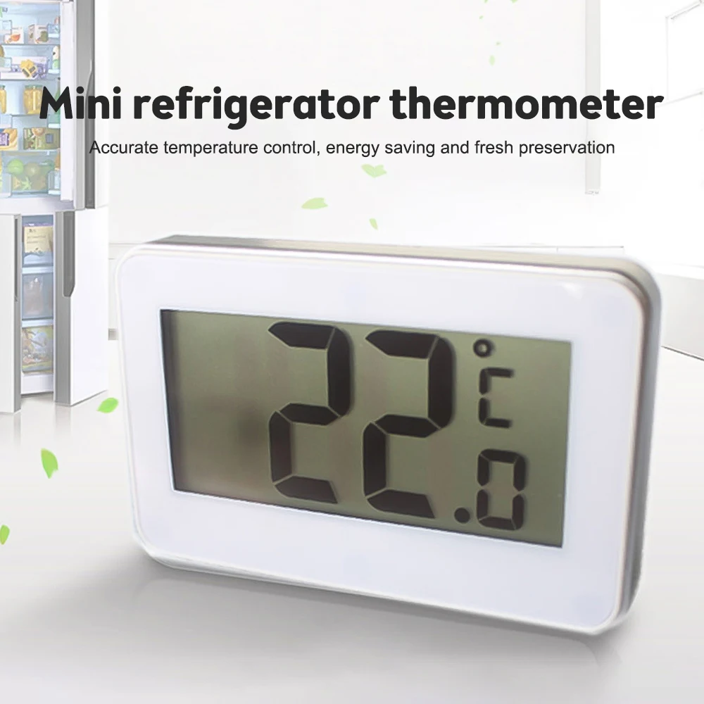 LCD דיגיטלי מדחום מקורה חדר טמפרטורה אלקטרונית מטר חיישן מד תחנת מזג אוויר עבור סופרמרקט המקפיא פרוסט עלאר