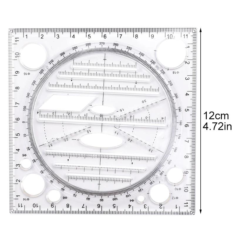 RORGETO 1 חתיכה תכליתי Rotatable ציור תבנית סטריאו גיאומטריות אליפסה עיגול אמנות עיצוב שרטוט מדידה כלי