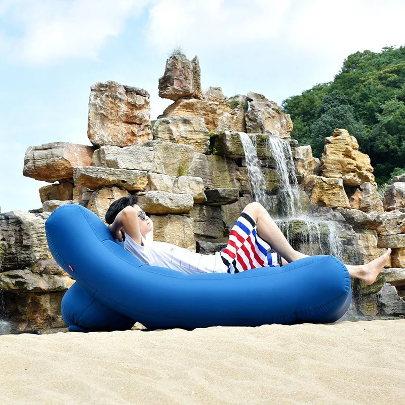 גינה חיצונית הדשא עצלנים ספת יחיד מתנפח רהיטים כורסה נייד נסיעות קמפינג חוף מתקפל טרקלין הכיסא הכיסא
