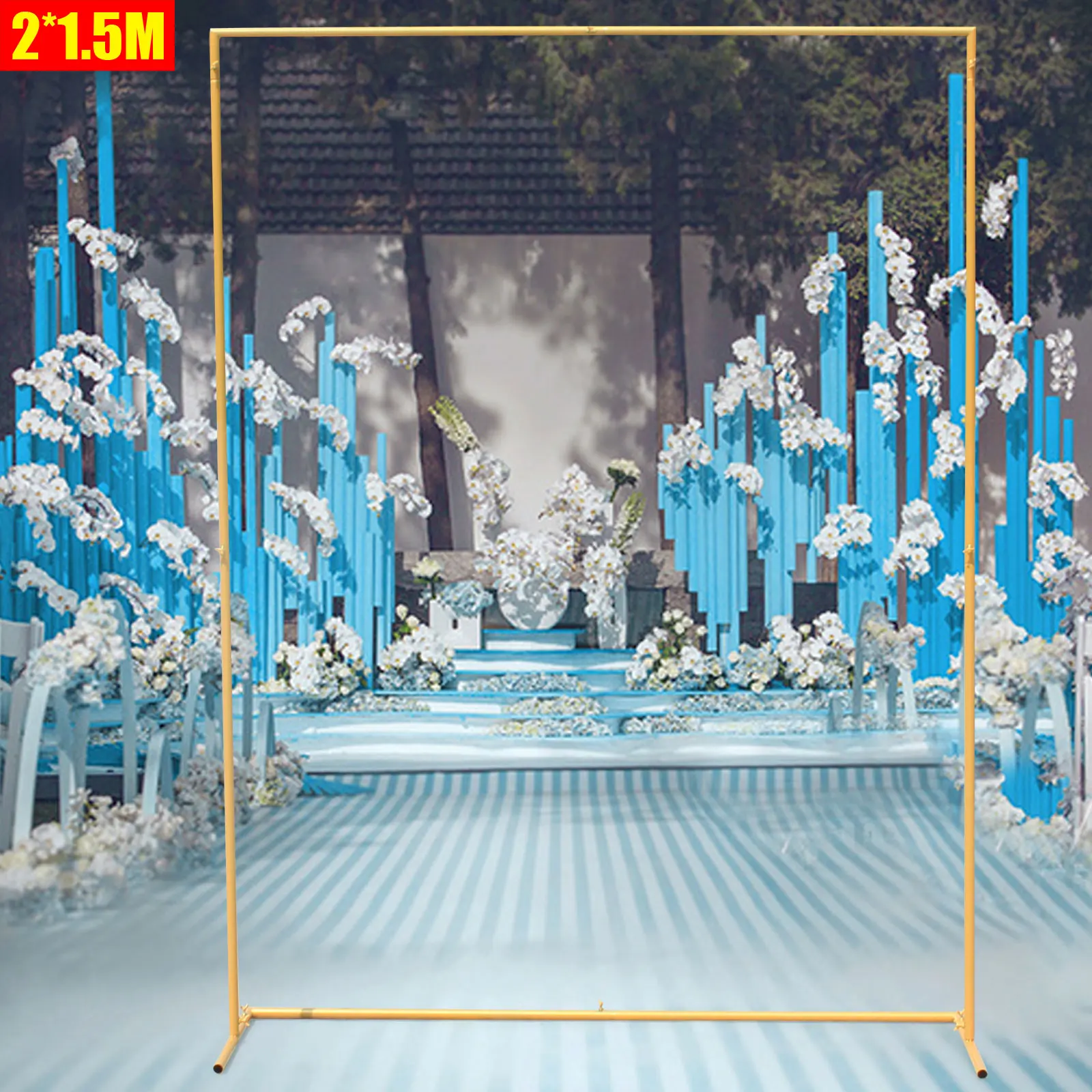 החתונה המודרנית קשת מסגרת שילוט צילום תפאורות (2 מטר גובה)
