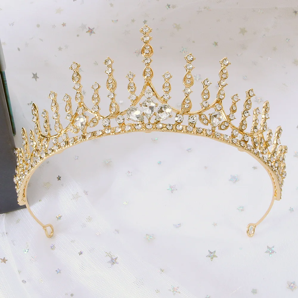 חתונה כלה סגסוגת ערב הכתר קלאסי הנסיכה בגימור הבמה כלה שיער תכשיטים אביזרי אופנה ראש