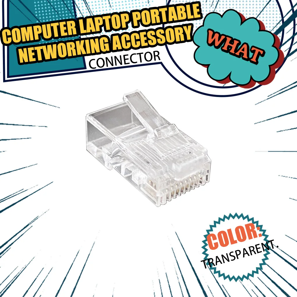 משקי בית הספר לאינטרנט מחבר כבל נייד שקוף Ethernet לעבור דרך רשת מחברים 50 יחידות