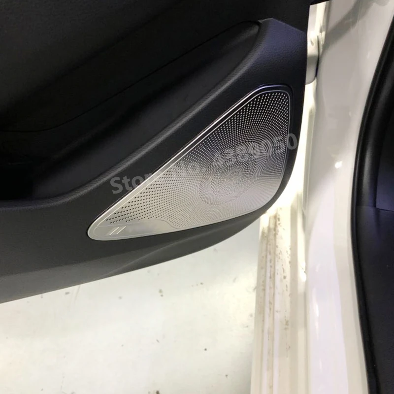 נירוסטה עבור טויוטה קורולה סדאן 2019 2020 אביזרי רכב פנים הדלת אודיו דובר הקרן לכסות לקצץ מסגרת סטיילינג