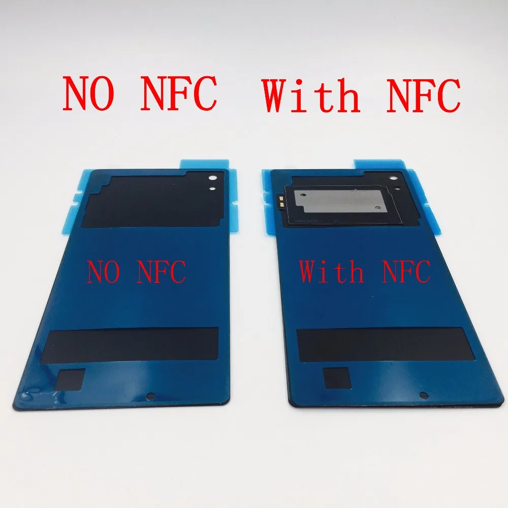 עם NFC עבור Sony Xperia Z3 Z4+ Z3 Plus E6553 בחזרה זכוכית מכסה הסוללה סוללה דלת אחורית כיסוי במקרה דיור