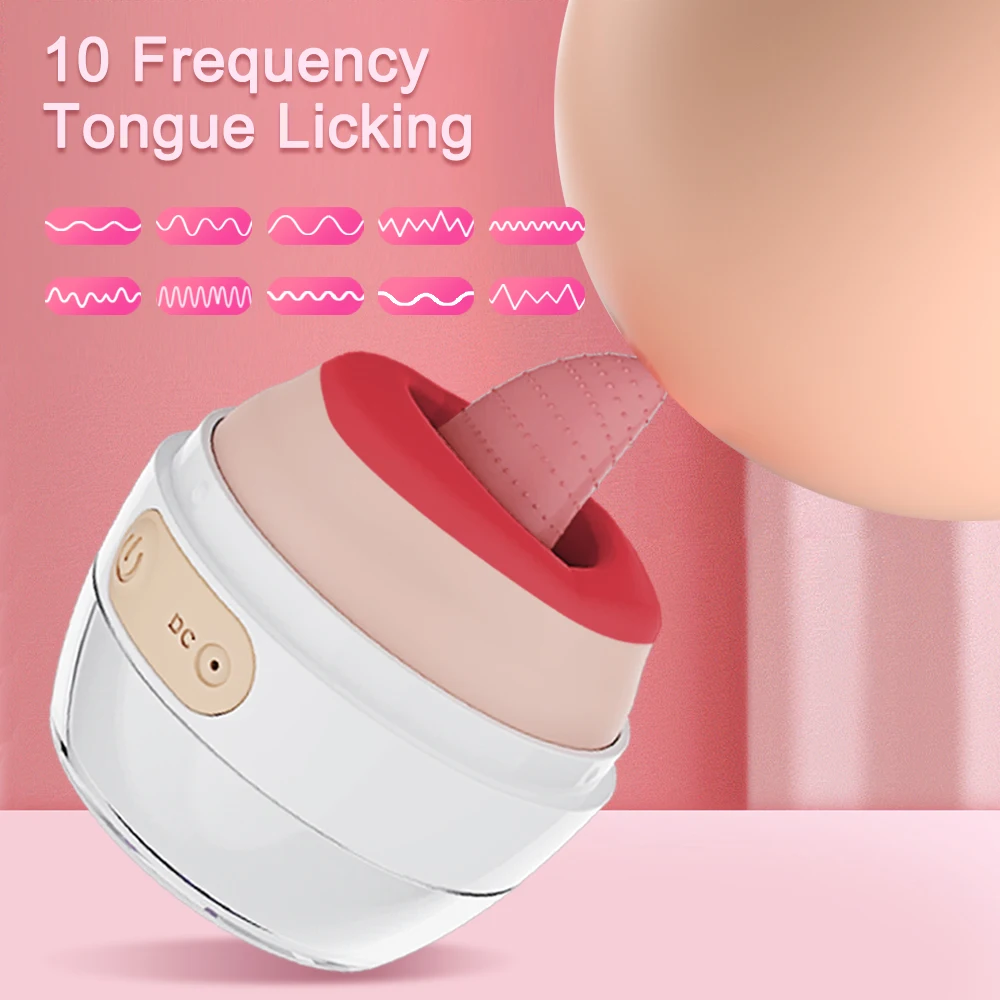 10 מהירויות הלשון מלקקת ויברטור לנשים אוראלי הפטמה הדגדגן לגירוי סיליקון ויברטורים צעצועים מוצרים עבור נשי מבוגרים
