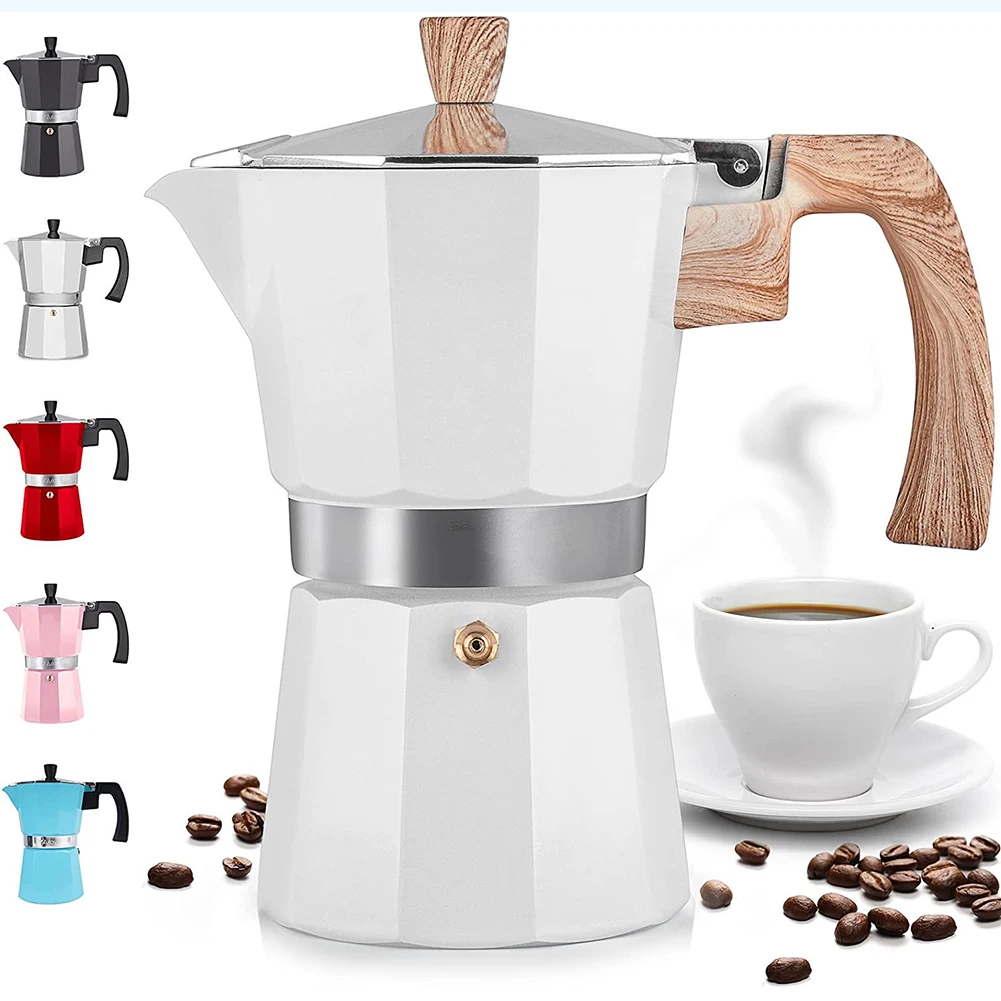 150ml/300ml הכיריים מכונת אספרסו 3-6 כוסות מוקה סיר קלאסי מכונת קפה אלומיניום בריסטה קפה חלוט קומקום אביזרים