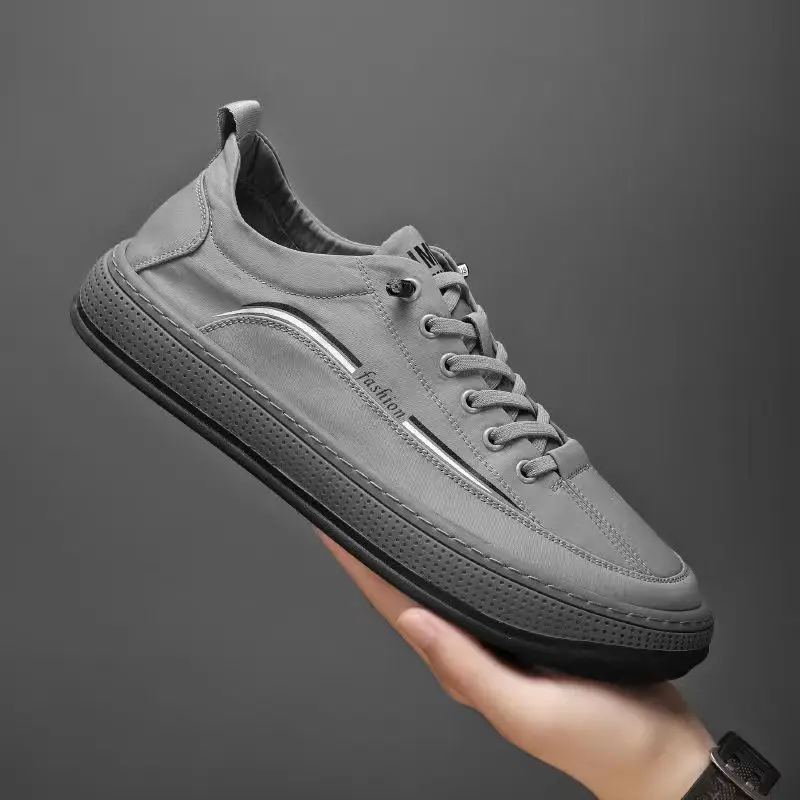 2023 חדש לגברים נעליים מזדמנים חיצונית החלקה לנשימה ספורט נעליים נמוכה העליונה שטוח נעלי בד באיכות גבוהה אופנה נעלי גברים