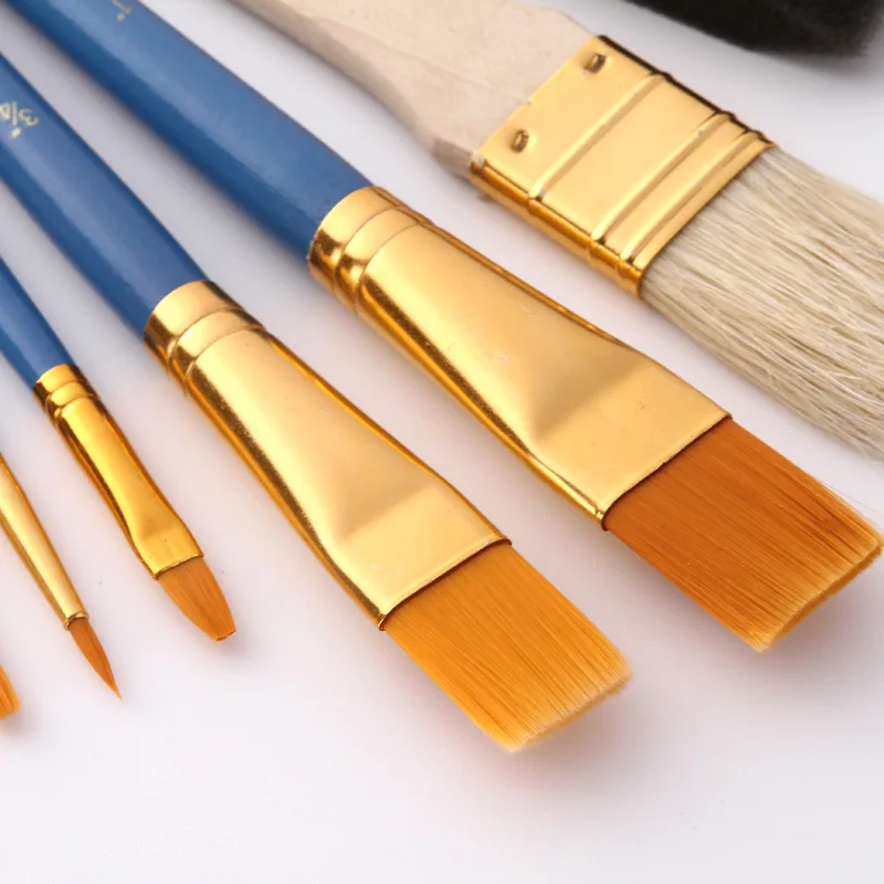 25pcs/להגדיר צבע גוף המברשת הגדר עץ ציור אקריליק צבעים קוסמטיים אמנות ערכת ציור עטים בתפזורת להמציא קיט מברשות האיפור
