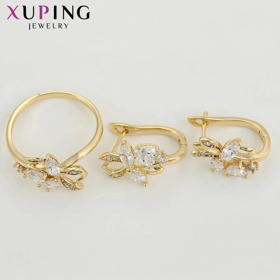Xuping אופנה אלגנטית אור זהב צהוב-צבע תכשיטים מגדיר עבור נשים אופי המסיבה מתנה 65251