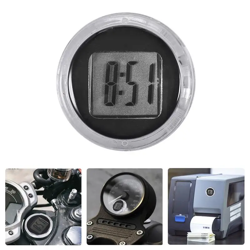 דיגיטלי מיני אופנוע שעון אלקטרוני שעון אלקטרוני צפה צג LCD דיגיטלי עם הדבקה עצמית סוגר שעון אלקטרוני