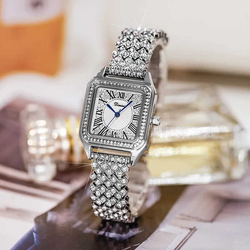 הטוב ביותר למכור מוצר מותג יוקרה אישה אשת השעון קוורץ שעוני יד היהלום משובץ שעון מתנת חינם shiping