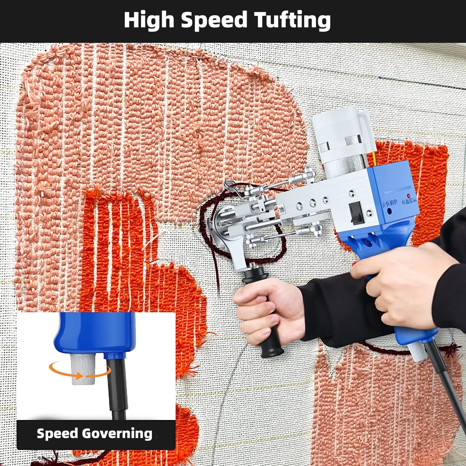 חשמלי שטיח Tufting האקדח שטיח Tufting מכונות אריגת שטיחים נוהרים מכונות שדרוג 2 ב 1 Tufting האקדח