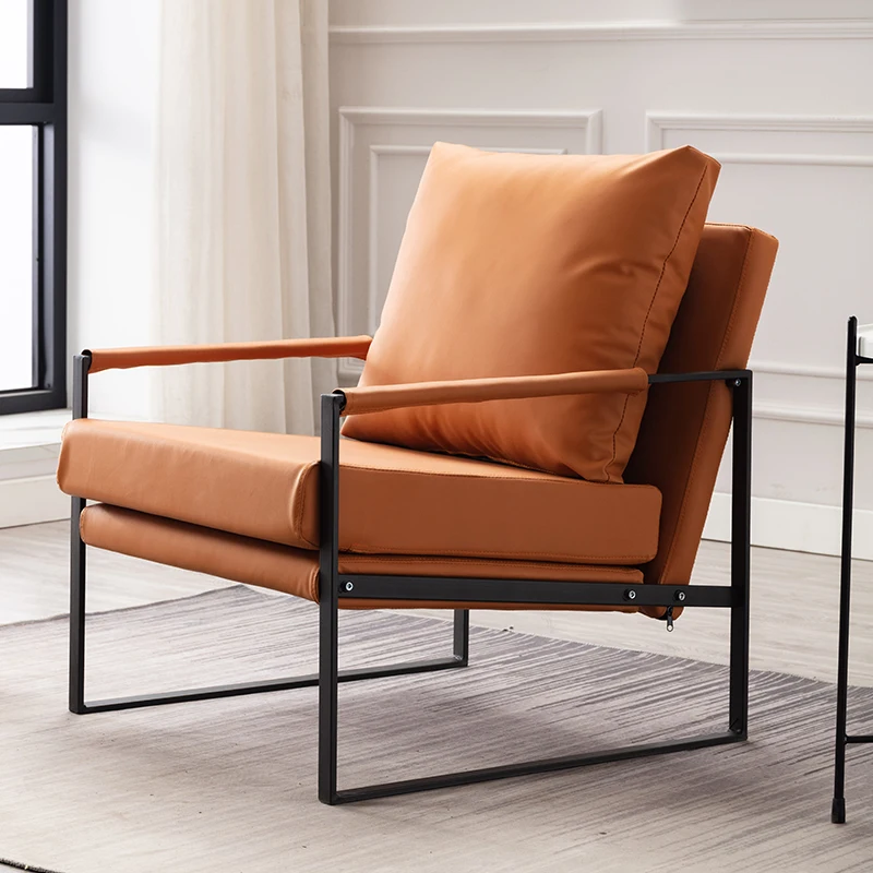 עור ספה פינתית טרקלין יחיד מודרני מינימליסטי מעצב ספה מבוגרים כורסה יוצא דופן מתאבן סלון הרהיטים בסלון