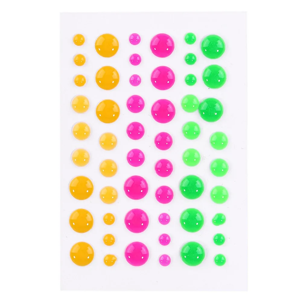 צבע בהיר סוכר סוכריות דביק נקודות אמייל שרף מדבקה DIY עיצוב אלבום תמונות אלבום תמונות כרטיסי אמנות עיצוב