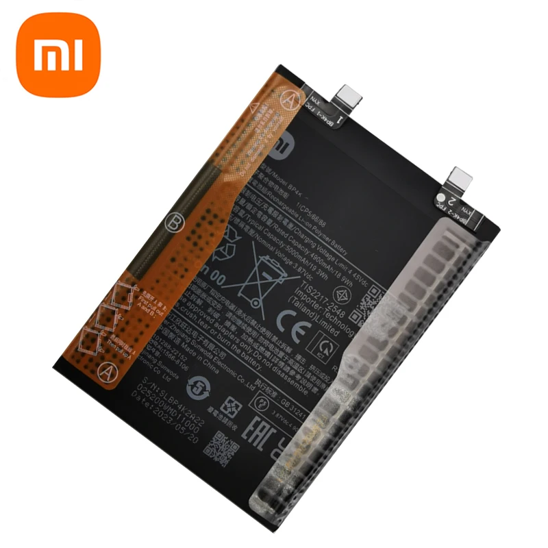 100% באיכות גבוהה מקורי חדש החלפת הסוללה 5000mAh BP4K Xiaomi Redmi הערה 12 Pro / הערה 12T פוקו x50 pro סוללות