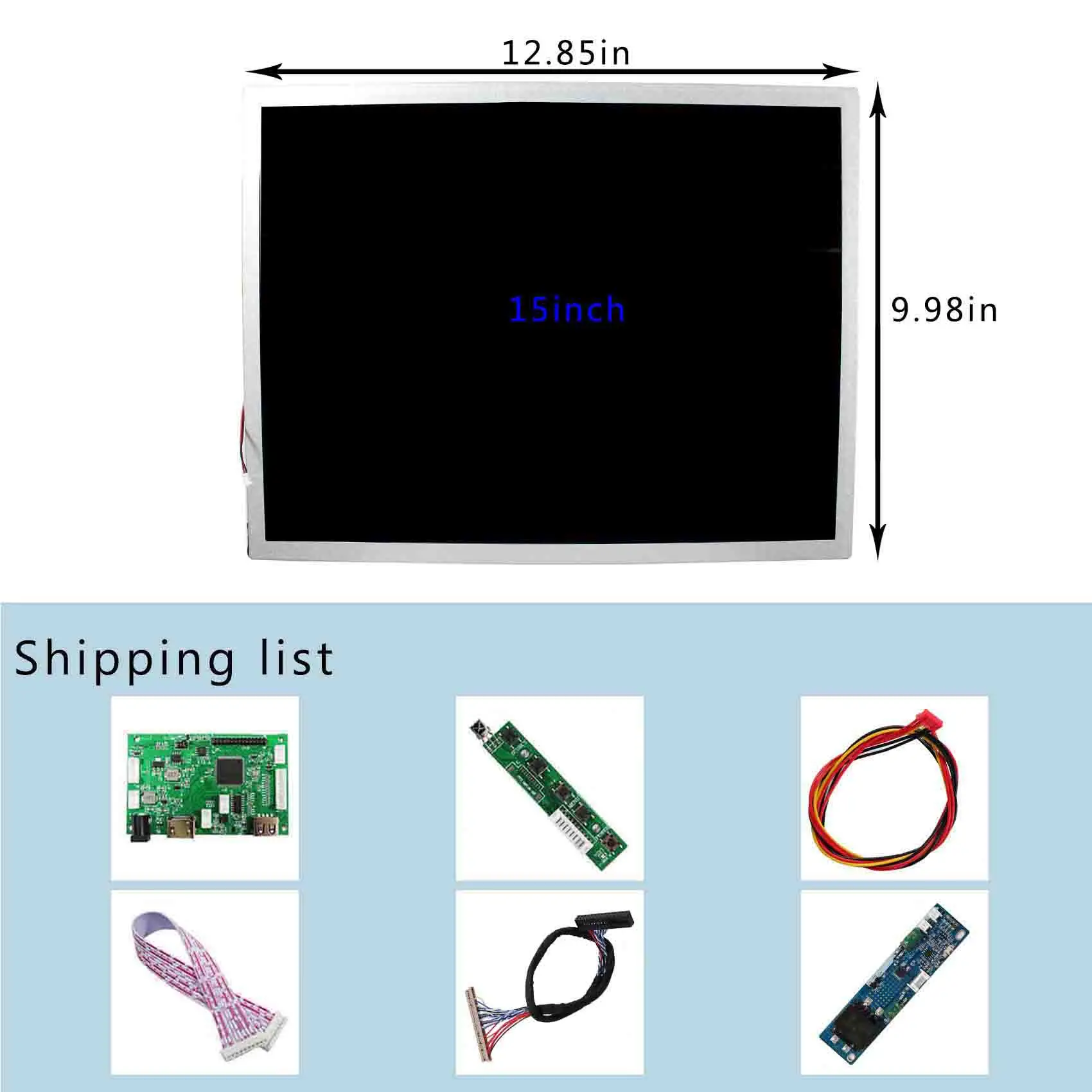 15inch 1000nit חיצונית 1024x768 מסך LCD HDMI USB LCD בקר הלוח