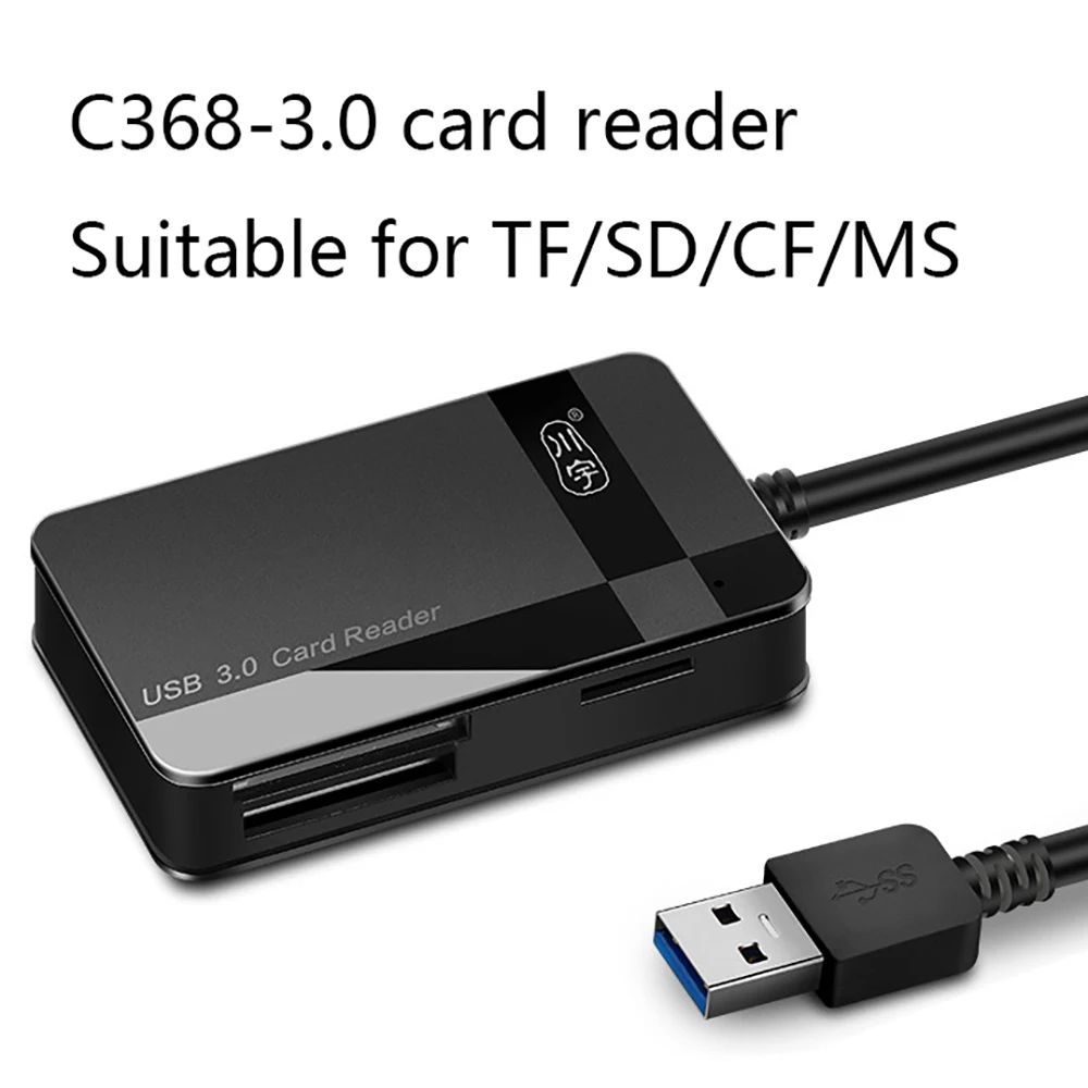 C368 מהירות גבוהה USB 3.0 טלפון נייד כרטיס Tf Sd כרטיס Cf Ms כרטיס זיכרון כרטיס All-In-one Card Reader