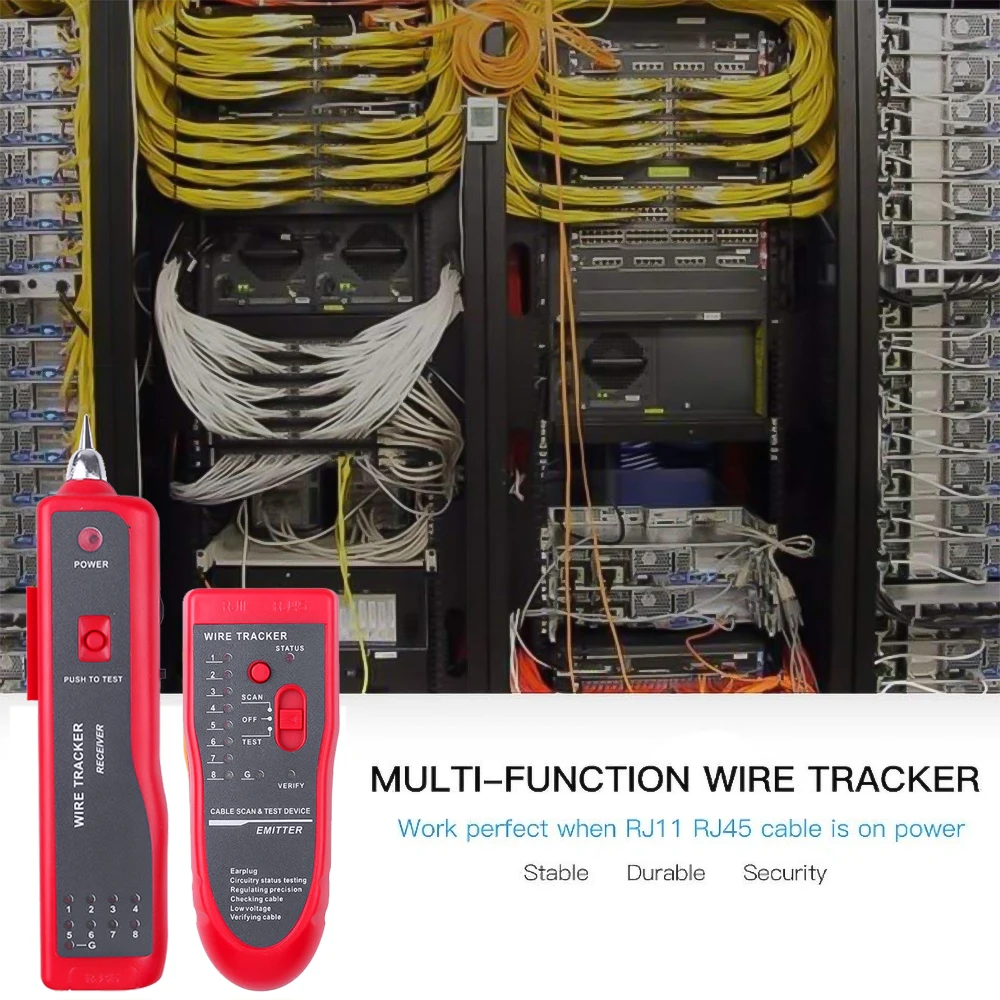 RJ45 רשת הכבלים בודק Cat5e Cat6 כבל UTP Finder RJ11 חוט טלפון Tracker טונר Ethernet LAN גלאי קו Analyzer