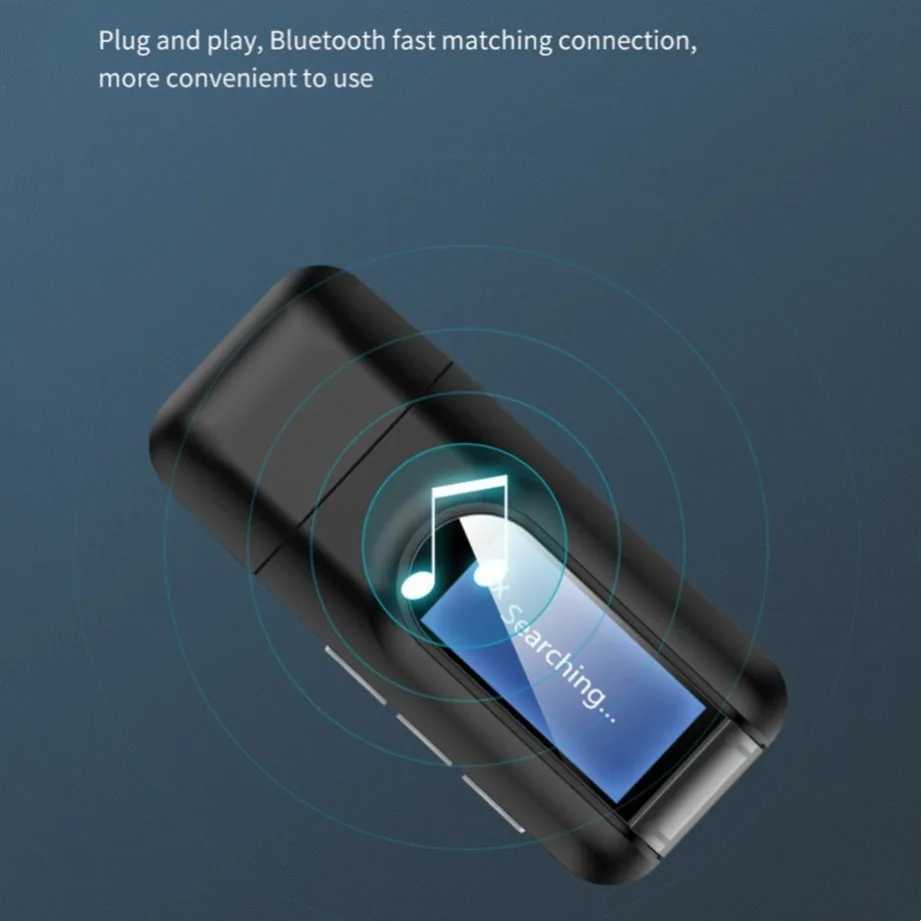 USB Bluetooth 5.0 משדר מקלט אודיו 3.5 מ 
