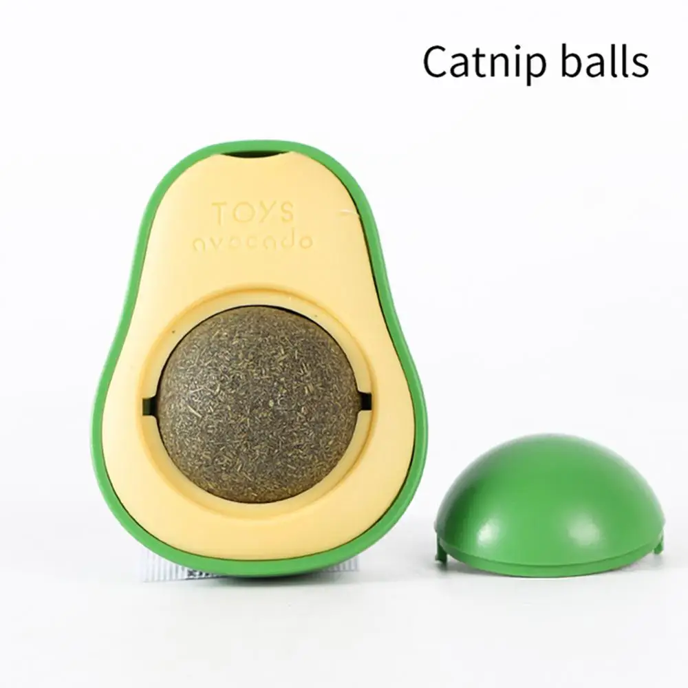 אבוקדו נפית החתולים קיר הכדור חתול צעצועי קטניפ אכיל ללקק את הביצים חטיף בריא Rotatable מתייחס צעצועים חתלתול ציוד ניקוי שיניים