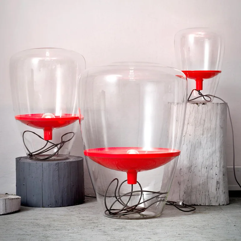 זכוכית השולחן האור בחדר השינה Led גופי תאורה מודרניים אמנות עיצוב הבית השינה מנורה סטודיו מחקר במכון בלונים（גדול）