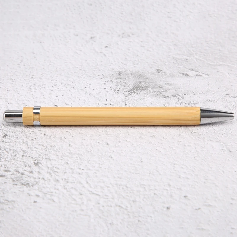 חדש-80 יח 'עט כדורי להגדיר במבוק ועץ כתיבה כלים, 40 יח' דיו שחור & 40 יח ' דיו כחול
