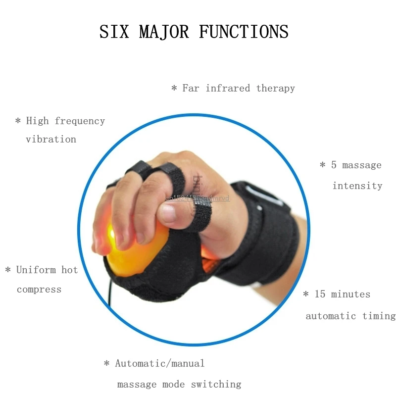 חשמלית חדשה היד עיסוי הכדור האצבע קבוע אימונים אינפרא אדום טיפול לדחוס חם האצבע שיקום אימון התאוששות כלים