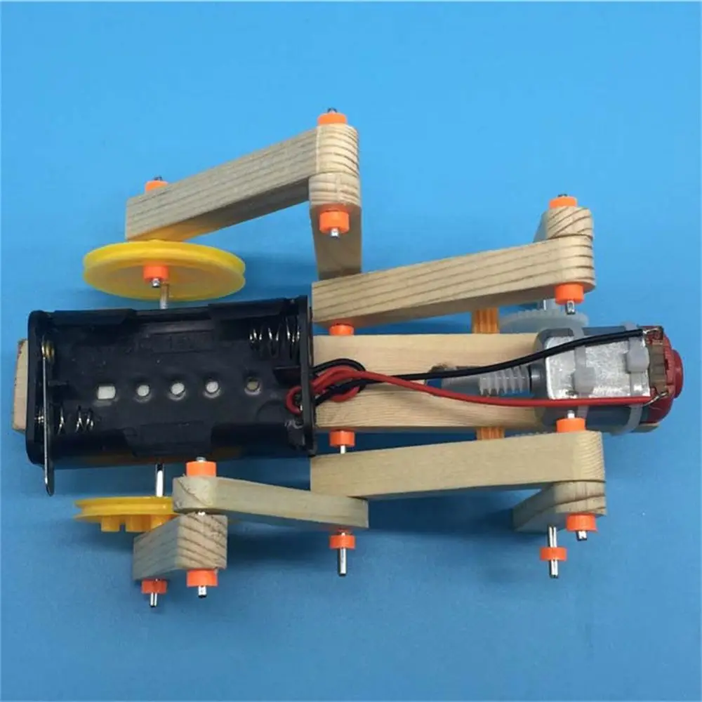 עניין DIY ערכת תלמידי פיזיקה צעצוע בניית מודל הרכבת מודל זוחל רובוט רובוט עכביש צעצועים חינוכיים