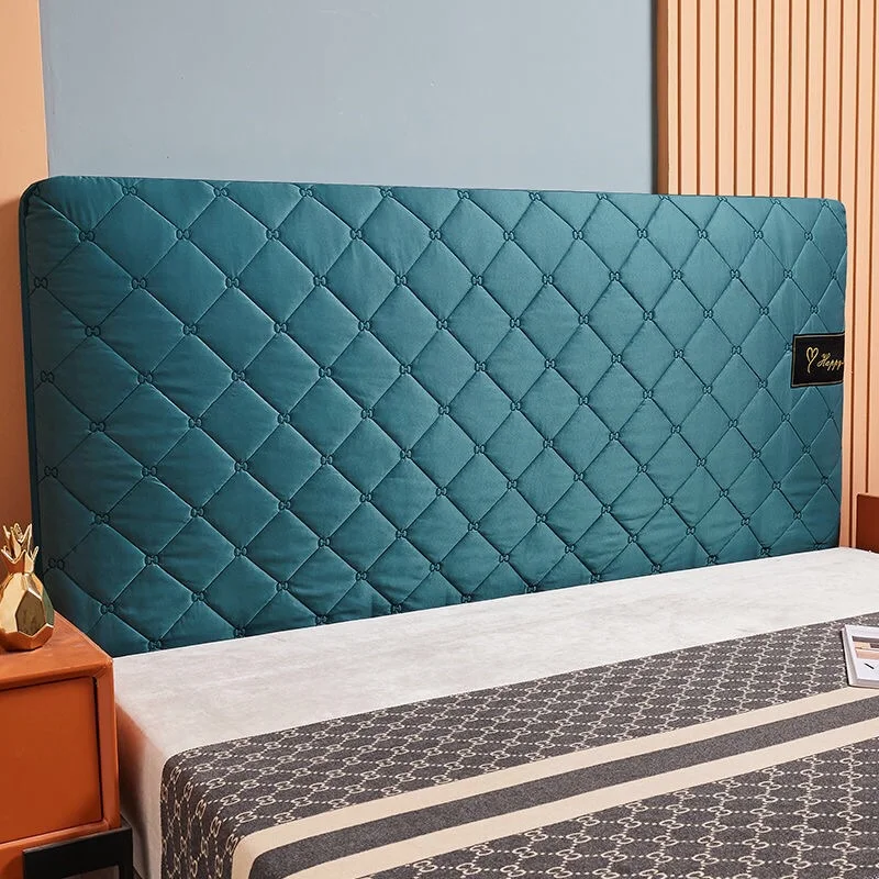 צבע מוצק מראשות המיטה כיסוי חדש משובץ 306° לעטוף את המיטה מכסה אחורי לעבות פוליאסטר ראש אבק המגנים על השינה מלון