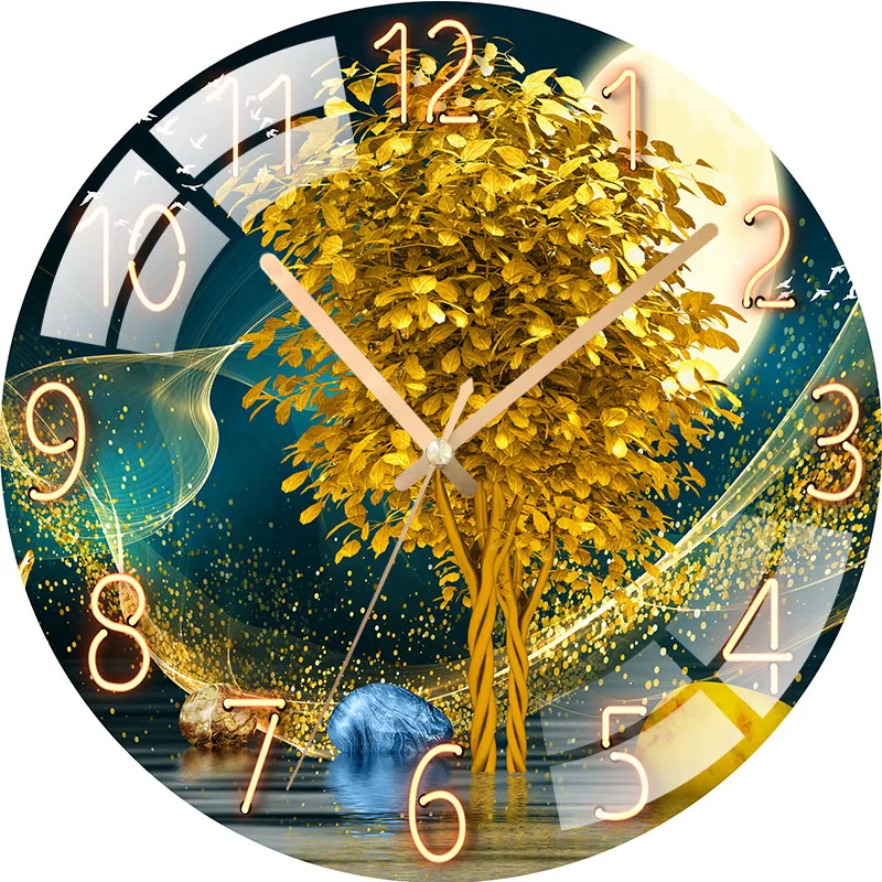 שעון קיר מודרני בסלון הבית קישוטים הביתה יצירתי קוורץ שעון קיר חדר השינה שעון חינם אגרוף עיצוב מודרני
