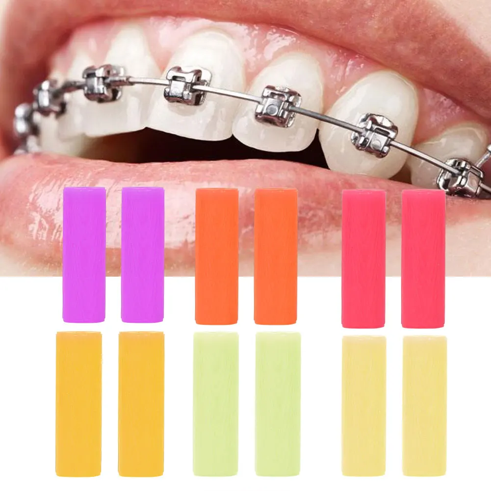 2 זוגות סיליקון שיניים אורתודונטיה ללעוס תיקון הפלטה ביס אורתודונטי פלטה לשיניים רופא שיניים, חומרים לרפואת שיניים כלים