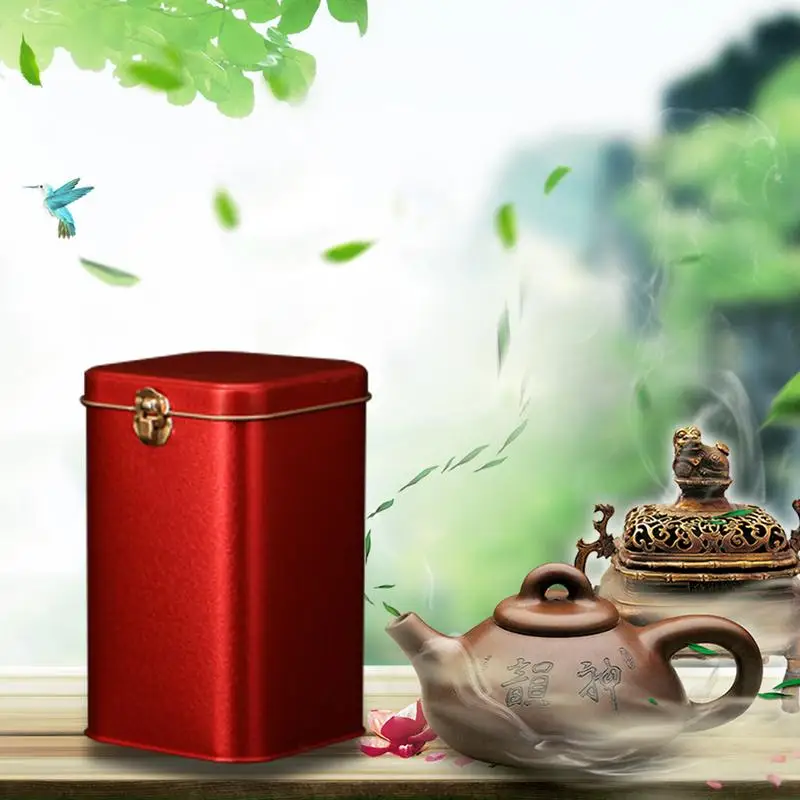 LBER מתכת תה פחיות בדרגה גבוהה לנעול Tinplate קפה ממתקים אחסון בקופסת שימורים התה בקופסאות שימורים נייד תה סיר אחסון סיר