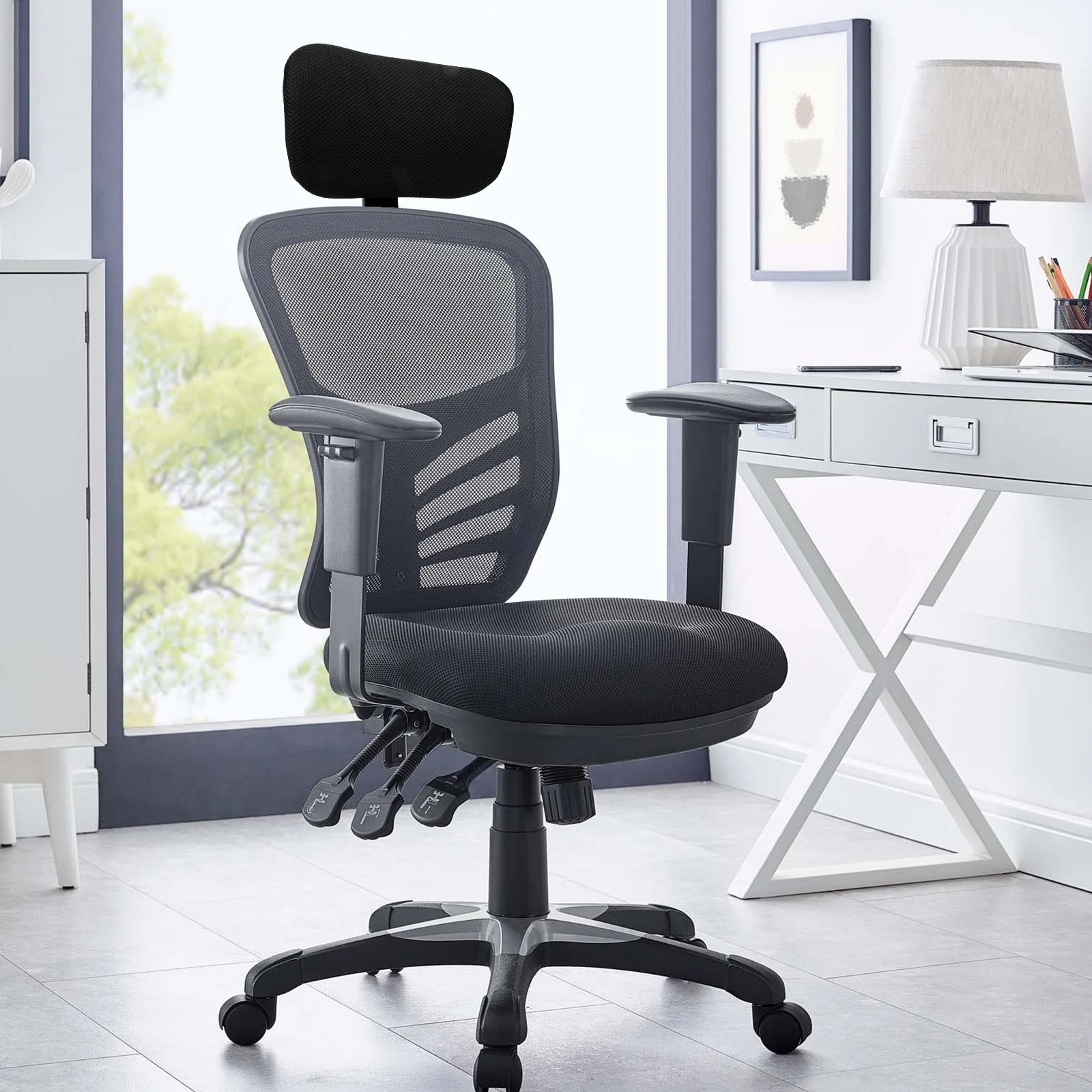 הכסא המסתובב עובד הראש מחשב כרית משענת הראש הרם הצוואר הגנה משענות הראש השיפוץ, מתכוונן