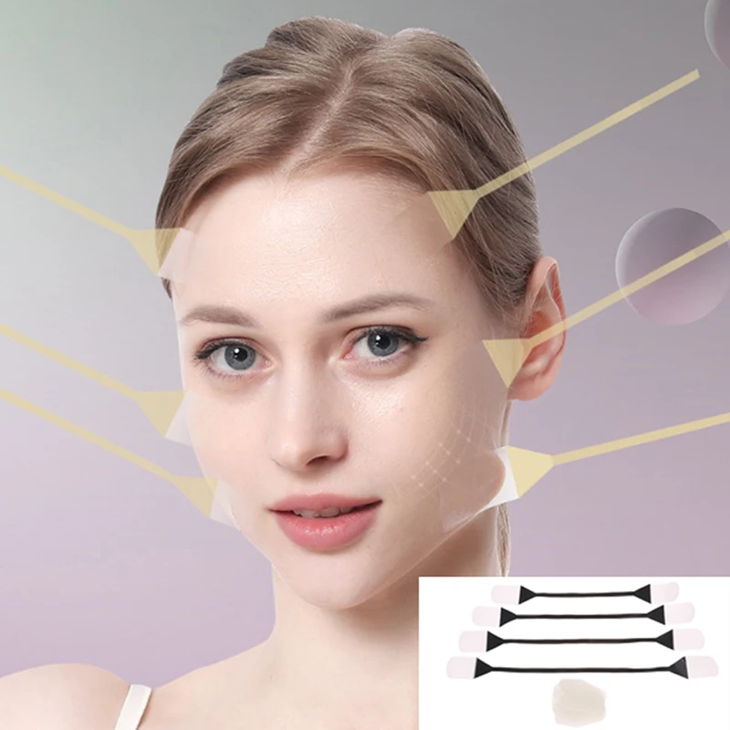 חדש מתיחת הפנים הקלטת הפנים מדבקות הצוואר עין מרים מדבקת אנטי אייג ' ינג תיקון פנים הרזיה הקלטת הסרת קמטים מדבקה 24pcs/סט
