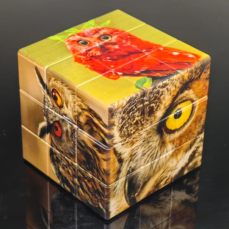 חדש פאזל קוביית קסם מקצועי 3x3x3 ינשוף תבנית מהירות Magio Cubo ילדים המוקדמת של החינוך צעצועים Burthday מתנה למשפחה המשחק