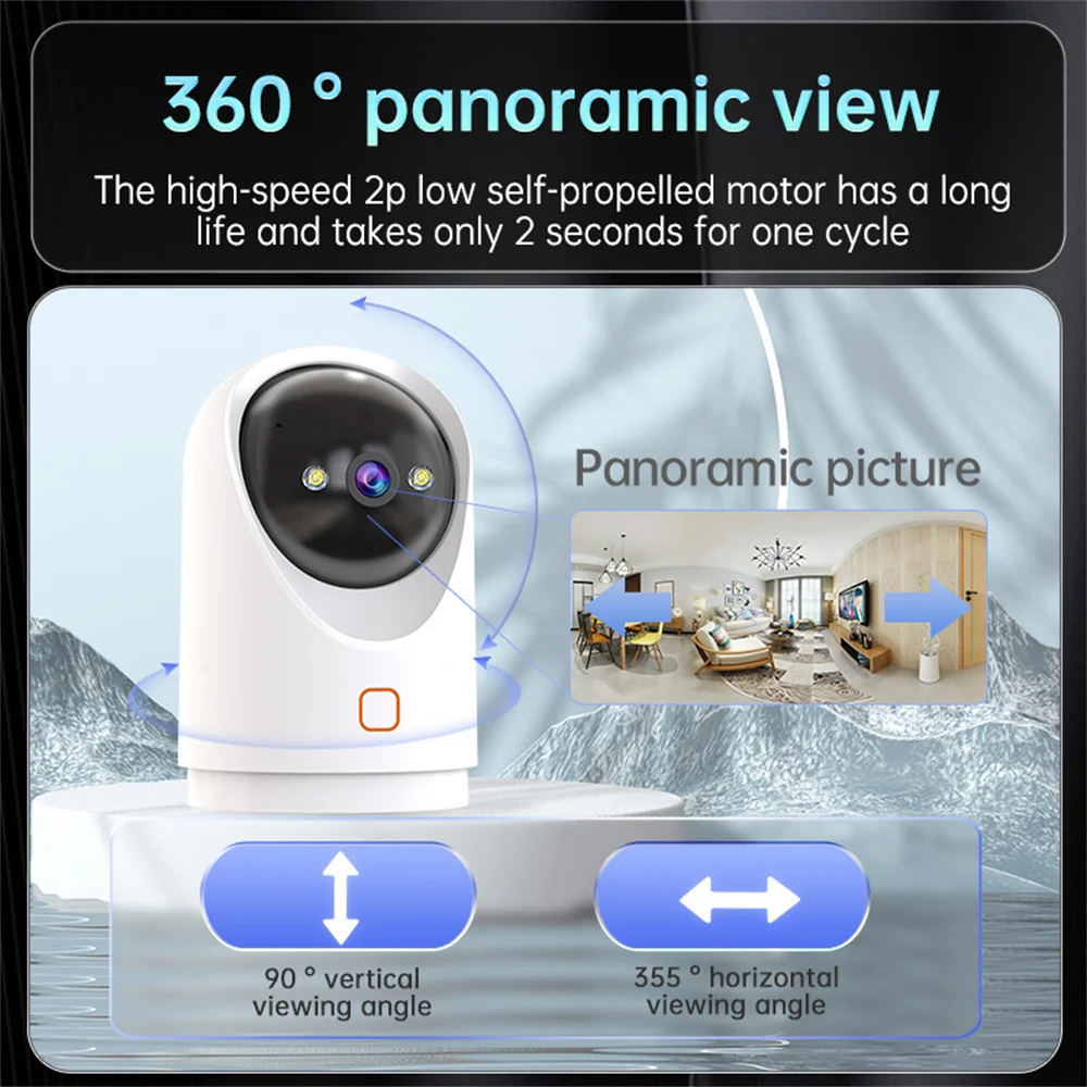 מצלמה WiFi 2.4 G/5G אלחוטית מרחוק טלפון נייד צג 360 מעלות פנורמי מת זווית חינם באיכות hd ראיית לילה מצלמת