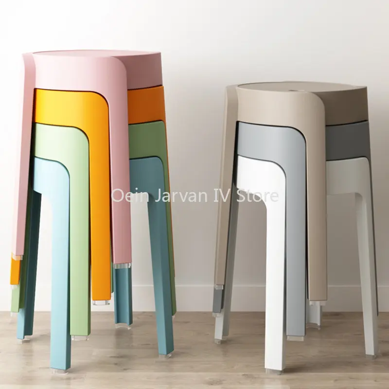 נורדי פלסטיק כסאות אוכל עגול מינימליסטי מודרני האוכל הכיסא במרפסת הבית Sillas Comedor הרהיטים בסלון WZ50DC