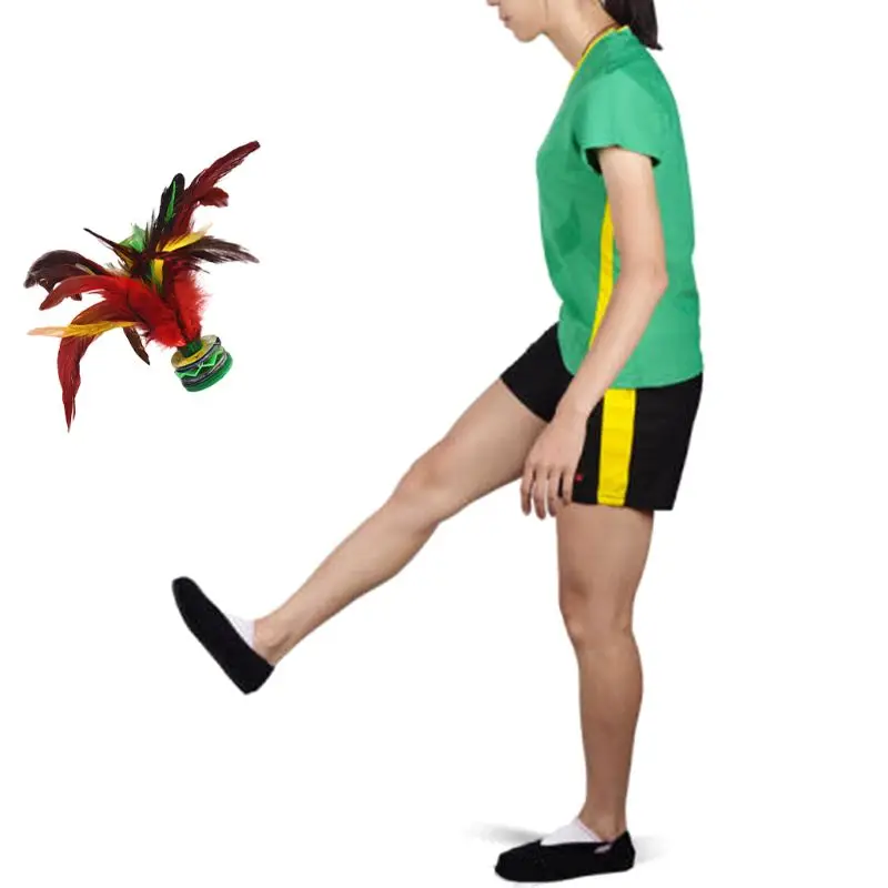 5pcs צבעוניים, נוצות הנוצה סיני Jianzi רגל ספורט חיצוני צעצוע משחק Dropshipping