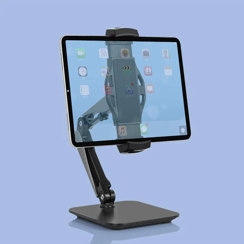 Tablet Stand מחזיק מתכת Tablet טלפון נייד שולחן העבודה של הטלפון הר לעמוד סוגר הרמת בסיס מסגרת קליפ טלפון נייד מחזיקי