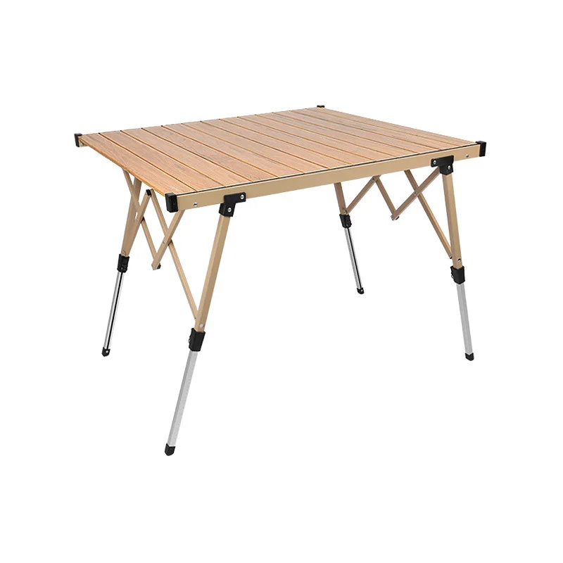 בחוץ שולחנות קמפינג פיקניק בשטח המחנה שולחן מתקפל נייד שולחן קמפינג סגסוגת אלומיניום אגרול השולחן