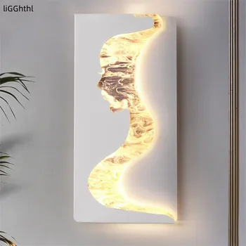 פאר מודרני מנורת קיר עיצוב יצירתי מנורות קיר אור LED דקורטיבי בחדר השינה בסלון גופי