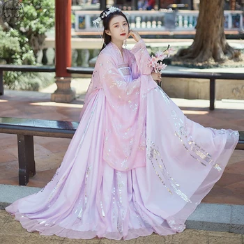 Hanfu נשים ורוד סינית מסורתית שמלת ריקוד פיית תחפושות בתוספת גודל Cosplay נקבה הנסיכה בגדי קרנבל