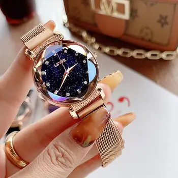 2023 מותג נשים שעונים האופנה גבירותיי קוורץ שעונים צמיד סט ירוק חיוג פשוט רוז זהב רשת יוקרה שעונים נשים